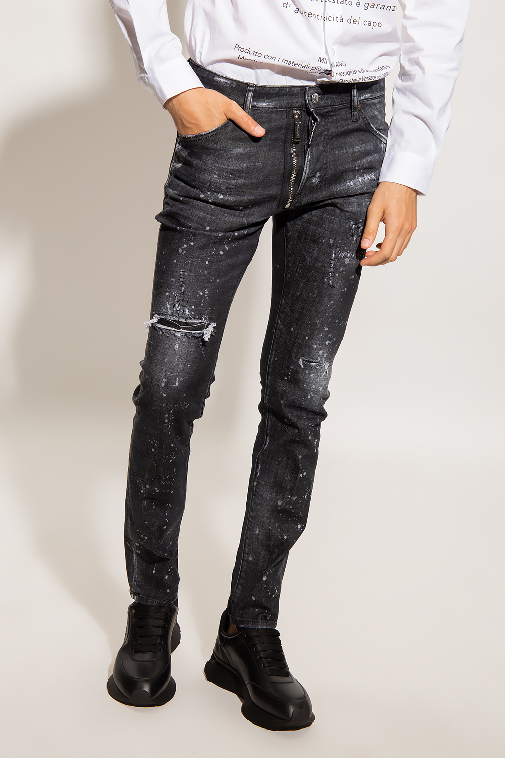 Jean discount dsquared faux